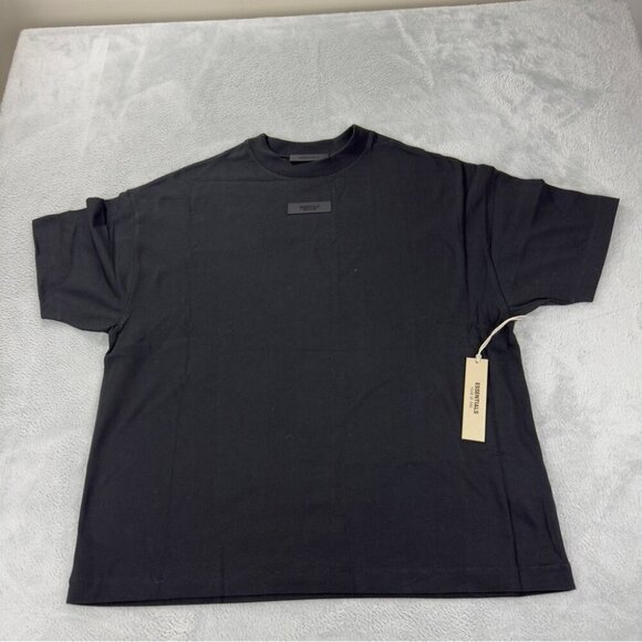 Essentials Fear of God FOG Men's Size XS NWT Oversized Black T-Shirt 100% Cotton - Picture 1 of 15